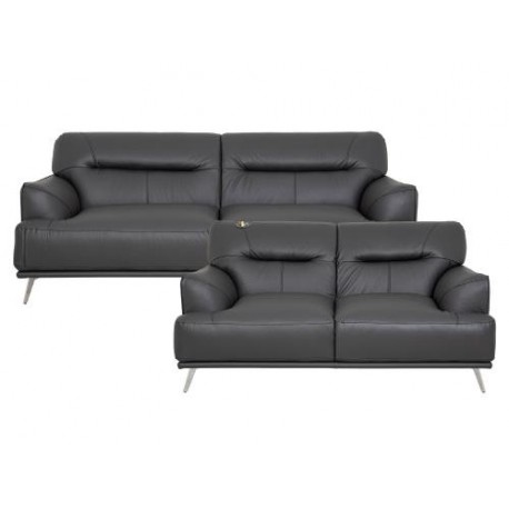 Sala Bend De Piel Italiana Color Gris de Boal